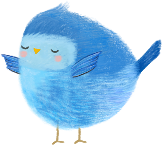 Watercolor Blue Bird Illustration